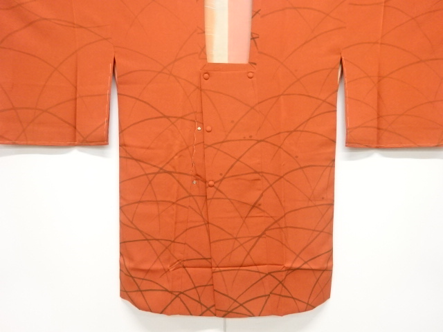 JAPANESE KIMONO / VINTAGE MICHIYUKI COAT / SILK /GRASS PATTERN